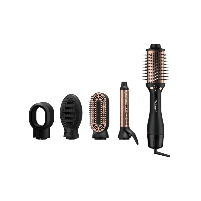 Techwood TSB-026 Stajler za kosu 5 u 1  snage 1200W, 4 podesive brzine, za razlličite frizure.  Savršena frizura svakog dana.