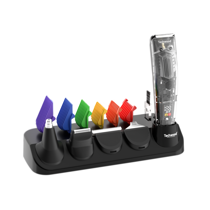 Techwood TTN-0353 Trimer set 5 u 1- Sve u jednom uređaju - trimer + trimer za završnu obradu + trimer za linije i konture + mini brijač + epilator za nos