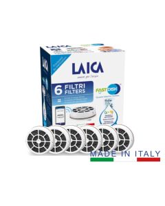 Laica FD06A Fast disk filter. Zamanski filter sa aktivnim ugljem za boce za filtriranje, sa 6 filtera u pakovanju imate do 720 litara prečišćene vode .