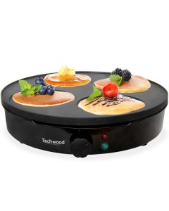 Techwood TCP-616 Aparat za palačinke 2 u 1 snage 1000W - Obradujte svoje ukućane ili prijatelje savršenom poslaticom za samo par minuta. 