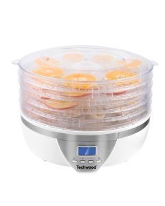 Techwood TDH-504D Dehidrator hrane 350 W sa 5 stalka za su&scaron;enje podesivom visinom i prečnikom 32 cm Idealno za su&scaron;enje voća i povrća
