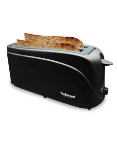 Techwood TGP-506 Toster snage 1300 W sa 2 dugačka, široka otvora za hleb ili baget pogodan za pečenje i tankih i debelih parčića.