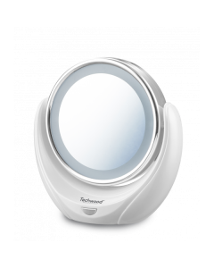 Techwood TML-2674 Ogledalo za sminkanje sa Led kružnim osvetljenjem može uveličati odraz i do 5 puta, rotira se za 360 stepeni.