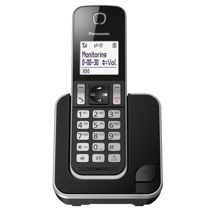 Panasonic KX-TGD310FXB Bežični telefon sa ekranom od 1,8 inča sa grafičkim prikazom, Caller ID, spikerfonom, alarmom, satom itd.