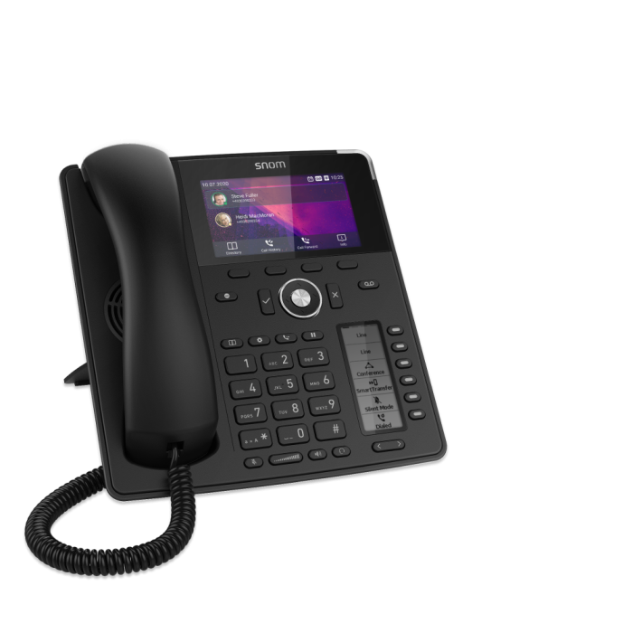 Snom D785 N Sip Telefon sa 12 Sip naloga ,  4,3" inčnim (109 mm) TFT ekranom u boji  i 24 programabilna funkcijska tastera. 