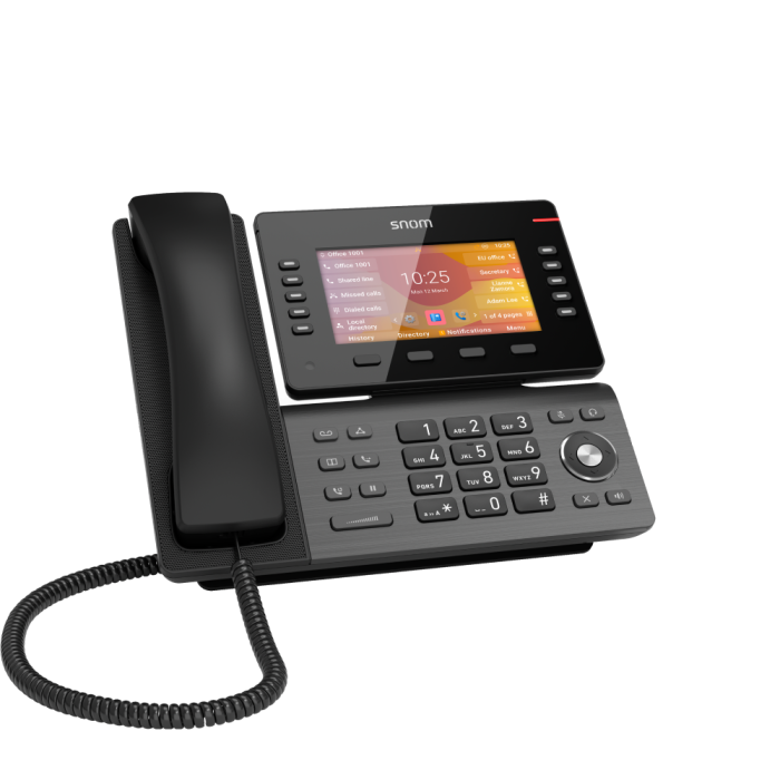 Snom D865 Sip Telefon sa 12 Sip naloga velikim ekranom u boji dijagonale 5 inča koji se može podešavati i ntegrisanim bluetooth-om