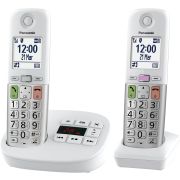Panasonic KX-TGU432EXW Bežični telefon sa sekretaricom, dve slušalice,  ekranom od 2,1 inča (5,3 cm),  i tasterom za blokiranje neželjenih poziva...