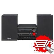 Panasonic SC-PM250EG-K Mikro linija sa LCD displejem, snage 20W sa FM radiom , Bluetooth®, USB i  CD, CD-R/-RW kompatibilnim  plejerom. 