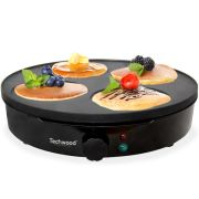 Techwood TCP-616 Aparat za palačinke 2 u 1 snage 1000W - Obradujte svoje ukućane ili prijatelje savršenom poslaticom za samo par minuta. 