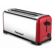 Techwood TGPI-4025 Toster snage 1400 W 2 dugačka, široka otvora za hleb ili baget pogodan za pečenje i tankih i debelih parčića.