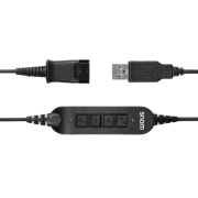 Snom ACUSB Kabal adapter povezuje slušalice Snom A100M/A100D sa svakim Snom stonim telefonom putem USB veze kao i PC (Windows, Mac OS, Linux) sa USB vezom .