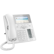 Snom D785 Beli Sip Telefon sa  12 Sip naloga,  4.3 TFT ekranom u boji visoke rezolucije i 24 programabilna funkcijska tastera.