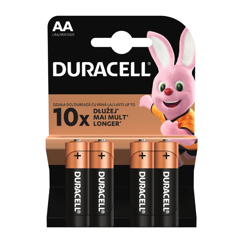 Duracell LR06 AA 1,5V Alkalne baterije zadovoljavaju najviše standarde kvalitete i nude izvrsnu pouzdanost. U pakovanju 4 komada.
