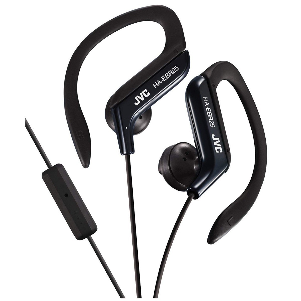 JVC HA-EBR25-BE Slušalice sa ugrađenim mikrofonom i daljinskim upravljačem,  otporne na prskanje, idealne za treninge, trčanje i slično. 