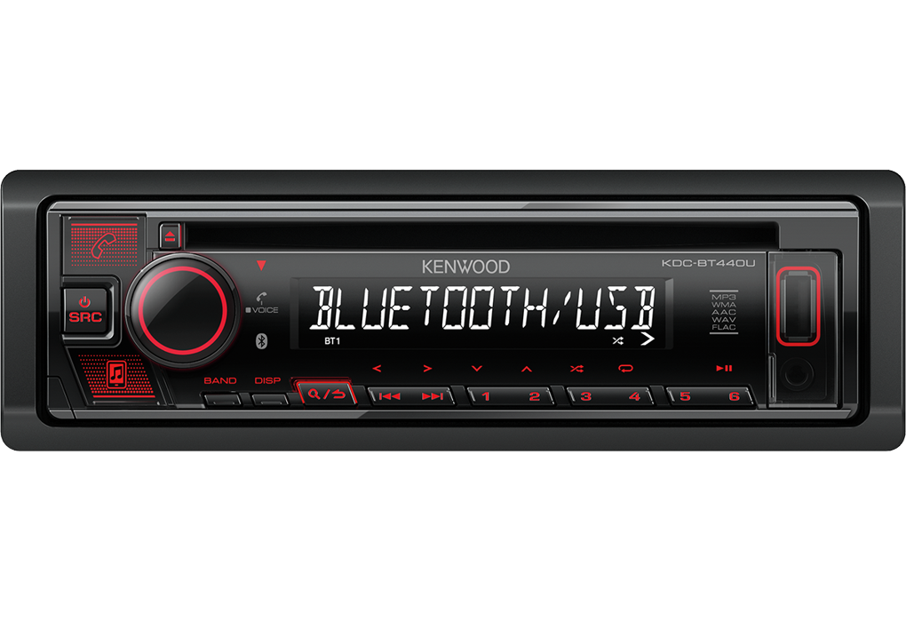 Kenwood KDC-BT440U Auto radio snage 4x50W, Bluetooth handsfree & audio streaming, USB konektorom, kompatibilan sa iOS i Android uredajima, LCD displejom...