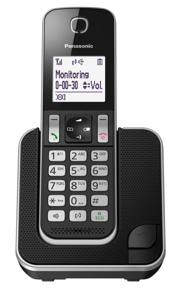Panasonic KX-TGD310FXB Bežični telefon sa ekranom od 1,8 inča sa grafičkim prikazom, Caller ID, spikerfonom, alarmom, satom itd.