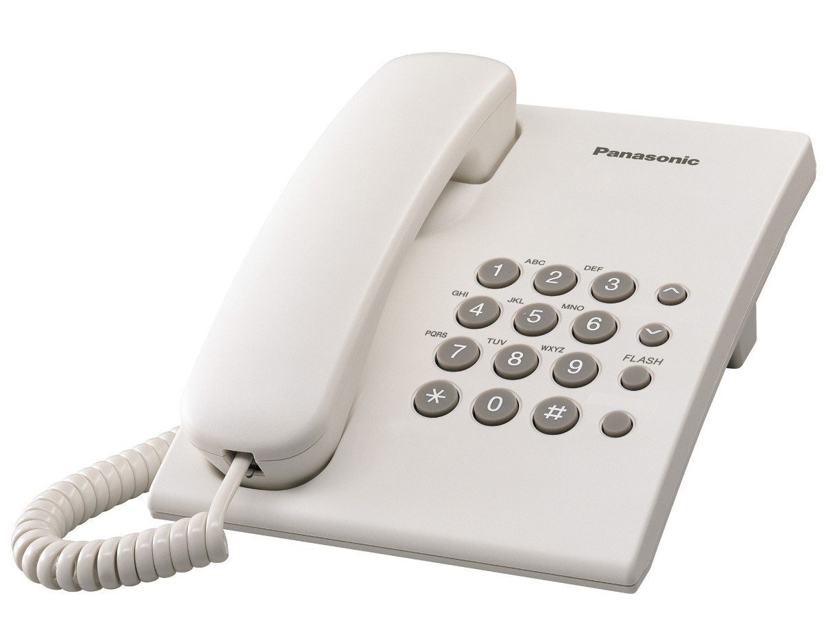 Panasonic KX-TS500FXW Žični telefon sa mogućnošću ponovnog biranje poslednjeg biranog broja, 3 jačine zvuka, montiranja na zid itd.