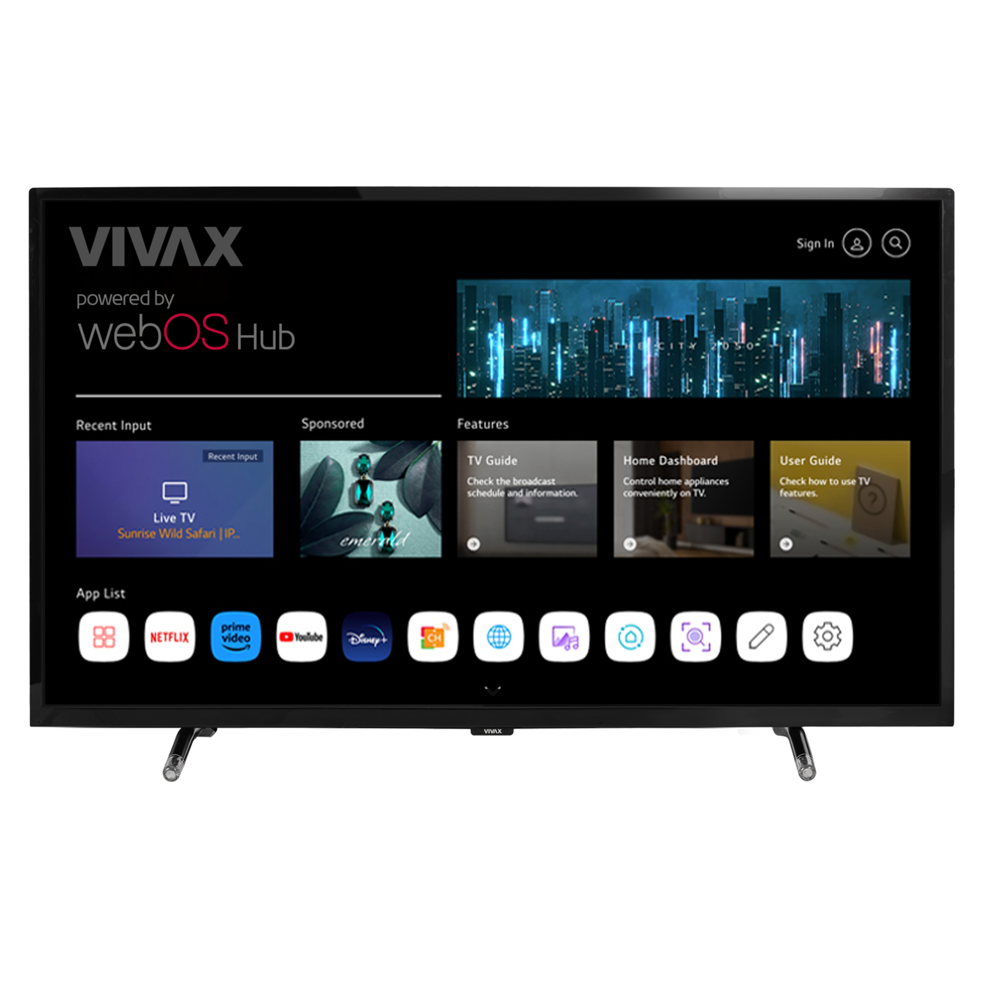 Vivax 43S60WO LED Smart TV sa dijagonalom od 43", FULL HD rezolucijom od 1920 x 1080 pxi webOS Hub operativnim sistemom. Odličan odnos cena i kvaliteta.