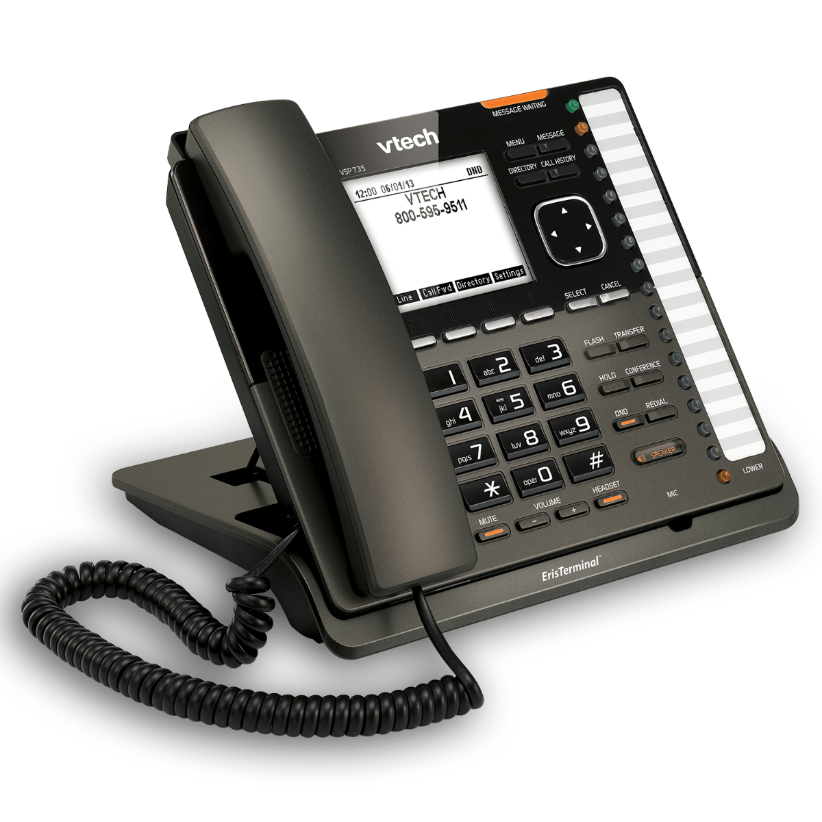 VTech VSP735 SIP Telefon sa 5 SIP liniija i 32 programabilna tastera i još puno opcija koje omogućavaju kompanijama da lakše komuniciraju i sarađuju.