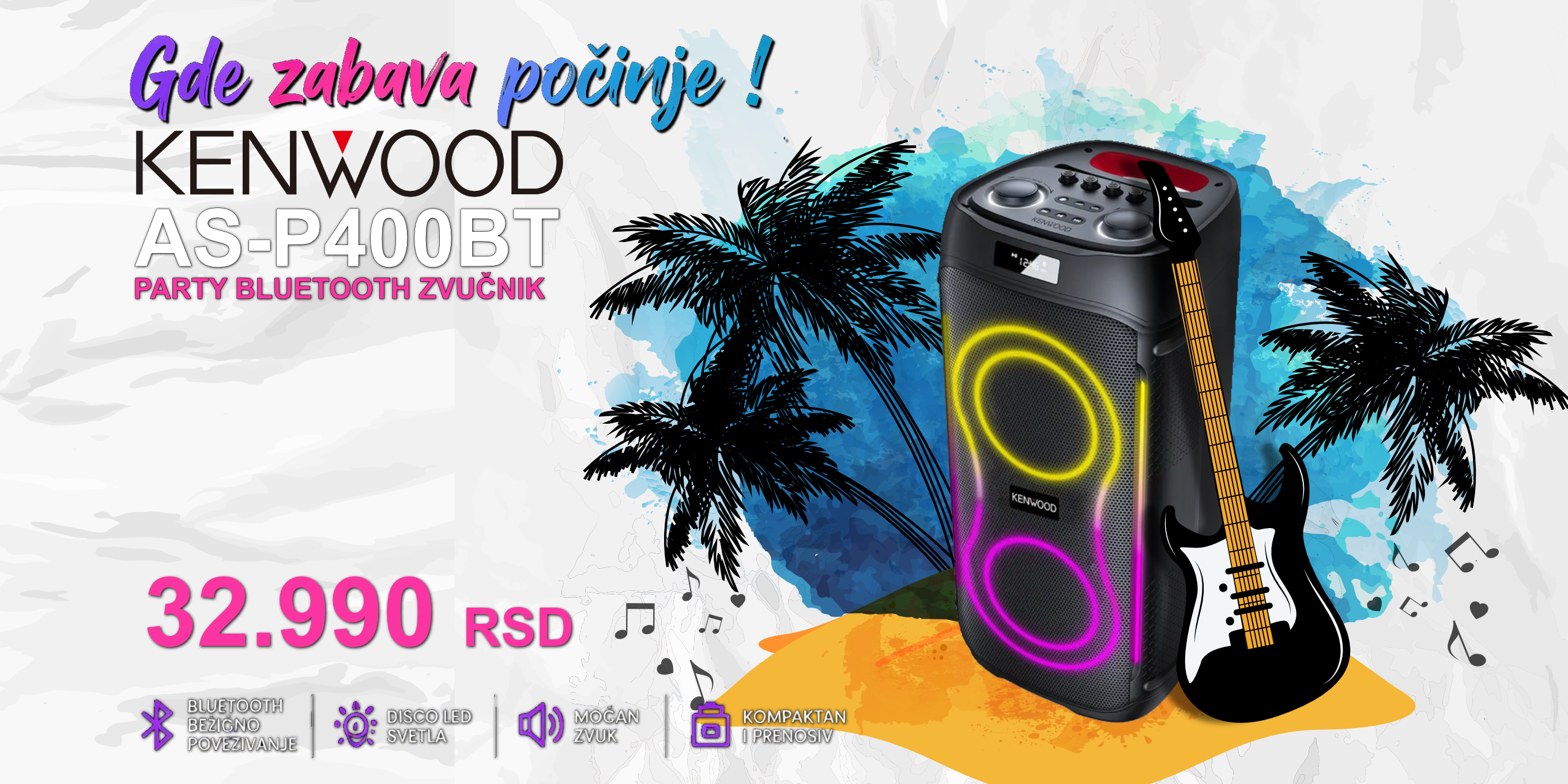 Kenwood AS-P400BT Party BT zvučnik